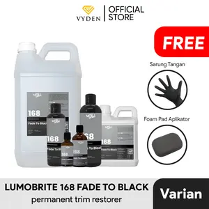 Penghitam Body Motor Mobil LUMOBRITE 168 Fade To Black Permanen Pengkilap Bodi Kasar Pengkilat Poles Trim Restorer Back to Black Magic Not Nutens Zerone Car Kendaraan