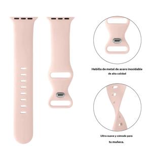 Correa de reloj de silicona compatible con Apple Watch 38-49mm, adecuada para iWatch Ultra Se Series 3-11, accesorio de repuesto deportivo duradero