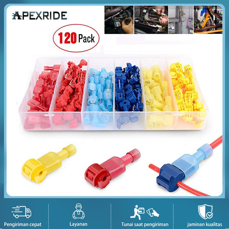 120 PCS/BOX Kabel Quick Jumper Clip Klip T-Tap Wire Connectors Self ...