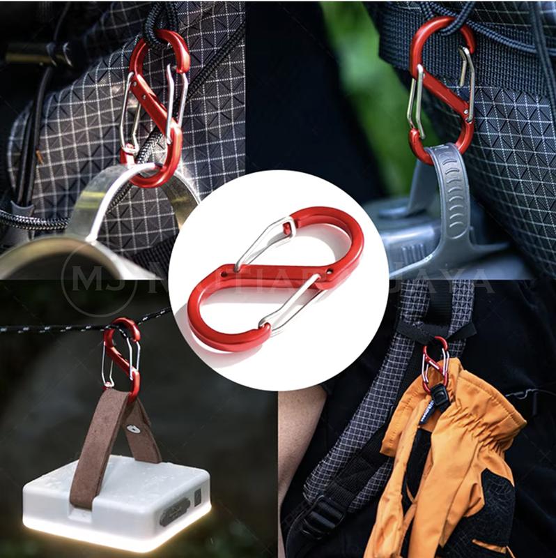 Gantungan Metal S carabiner S-biner besi Cantolan Spring Hook Premium Quality 3