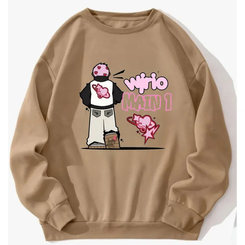 Crewneck Sweater Y2k Anak Wirio Main1 Tren Fashion 2024 Bahan Katun Fleece 1