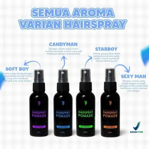 Perfectmens Hair Spray Liquid Pomade Cair 60ml BPOM Verified - Aroma Bubble Mix Fruity Melon Vanilla Grape