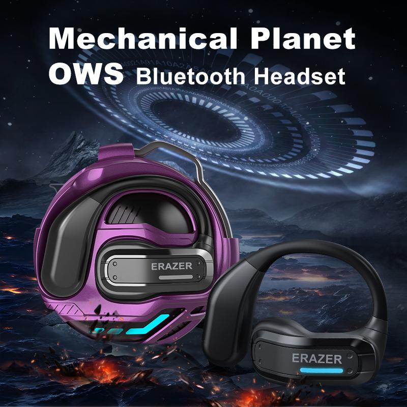 ERAZER X8 TWS Transformer Earphone Bluetooth 5.4 Headset Wireless Gaming Open Ear Henset Earhook HIFI OWS Transformers Headset Mechanical Design Noise Reduction Low Latency Music Olahraga Panggilan HD Headphone Dengan Mikrofon Gaming Stereo Bass 6