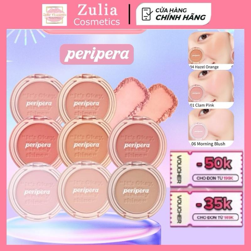 PHẤN MÁ HỒNG PERIPERA PURE BLUSHED SUNSHINE CHEEK TRANG ĐIỂM MAKEUP