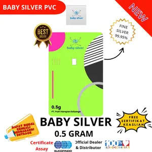 Baby Silver Fine Silver Press PVC 0.5 Gram Asli Murni Logam Mulia Original