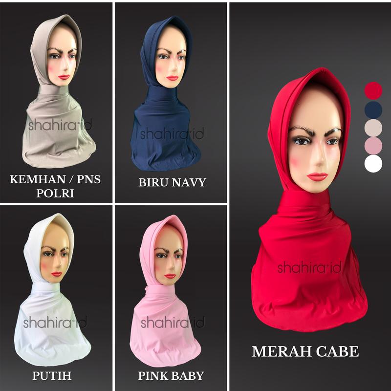 Jilbab Dinas Bhayangkari Pns Polri Premium Hijab Bayangkari Instan Anti Tembem Pad Busa Tebal Kerudung Muslim Nyaman tali 8