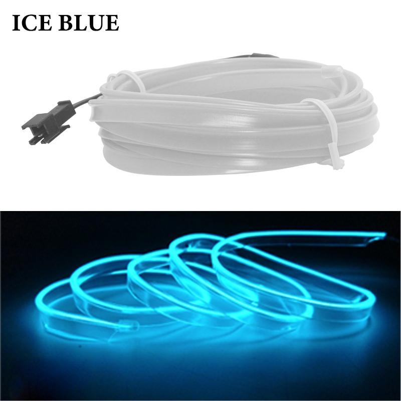 Dải Đèn Neon Linh Hoạt Thông Dụng Trang Trí Cho Nội Thất Xe Hơi, Đèn Tạo Không Khí Xung Quanh Tự Động Với Ổ USB, 1M / 3M / 5M, Nóng Bỏng, Tự Làm 8
