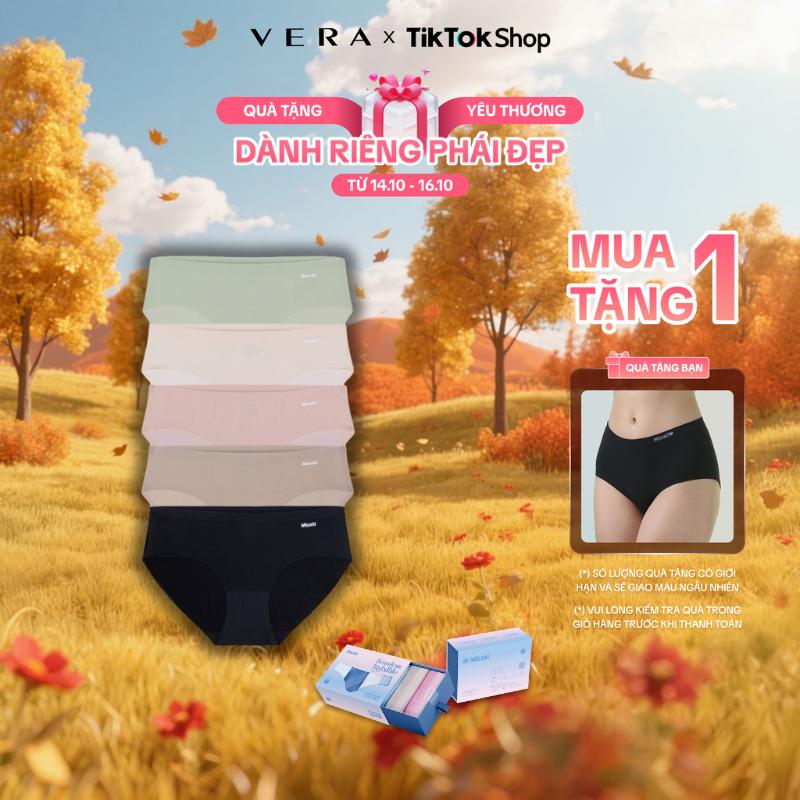 [VERA x KOL] COMBO 5 Quần Lót Nữ Misaki Seamless Lưng Vừa Không Viền Ôm Sát Che Khuyết Điểm - M1018 [Giao màu sắc ngẫu nhiên]