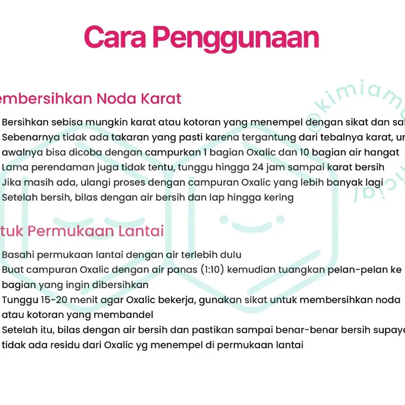Oxalic acid - Pembersih kamar mandi ampuh anti ribet 4
