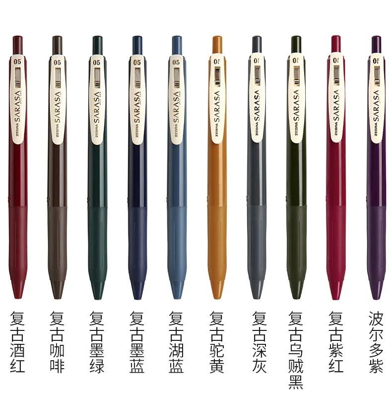 Product Introduction of 1 PCS ZEBRA Gel Pen JJ15 SARASA Retro Series 0.5mm Writing Smooth Press Color Ballpoint Pen School Office Accessories Stationery 4