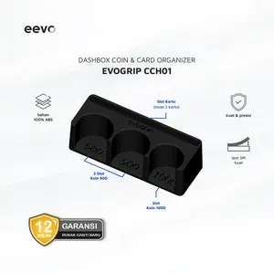 EVOGRIP CCH01 COIN & CARD Organizer Tempat Dudukan Koin dan Kartu etoll Di dashboard mobil car coin dasbor