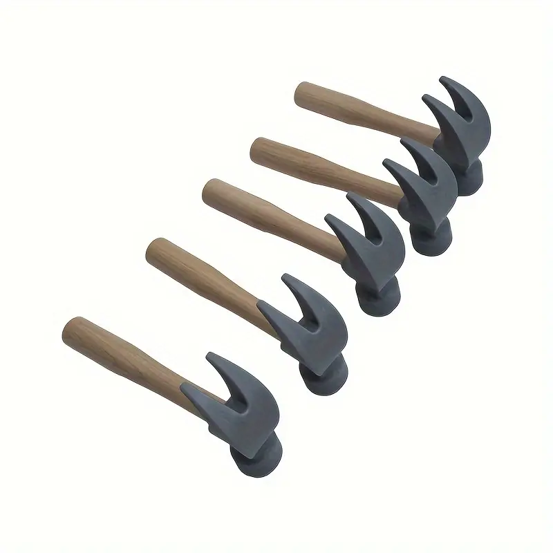 5pcs grey wooden hammer toy simulation hammer repair tool Wooden hammer toy hammer barrel figure daki pucky  bubble hirono  echo