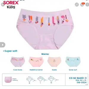 Celana dalam segitiga anak perempuan Sorex kids girl NA401 uk M,L,XL
