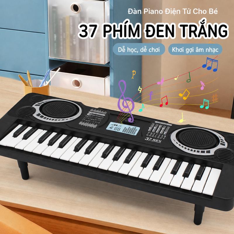 Đàn piano điện tử 37 phím, đàn organ phát nhạc giải trí cho bé viruss đàn piano…