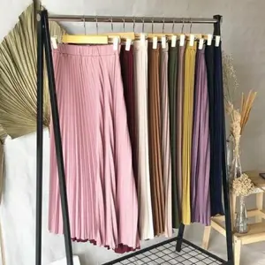 Rok Plisket Klok Lipatan Besar Rempel Besar Premium Tebal Dan Nyaman