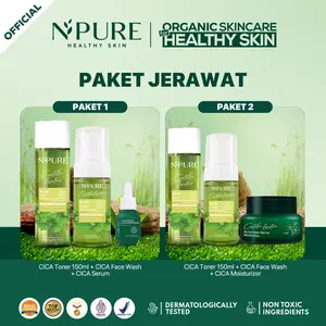 【Paket Jerawat 3pcs】NPURE Cica Toner 150ml+Cica Face Wash + Cica Biome / Cica Moisturizer/ Acne Skin/Acne Toner/Acne Serum Acid Berjerawat Facial Membersihkan Mencerahkan Muka Wajah Hydrating Extract Glutathione Niacinamide