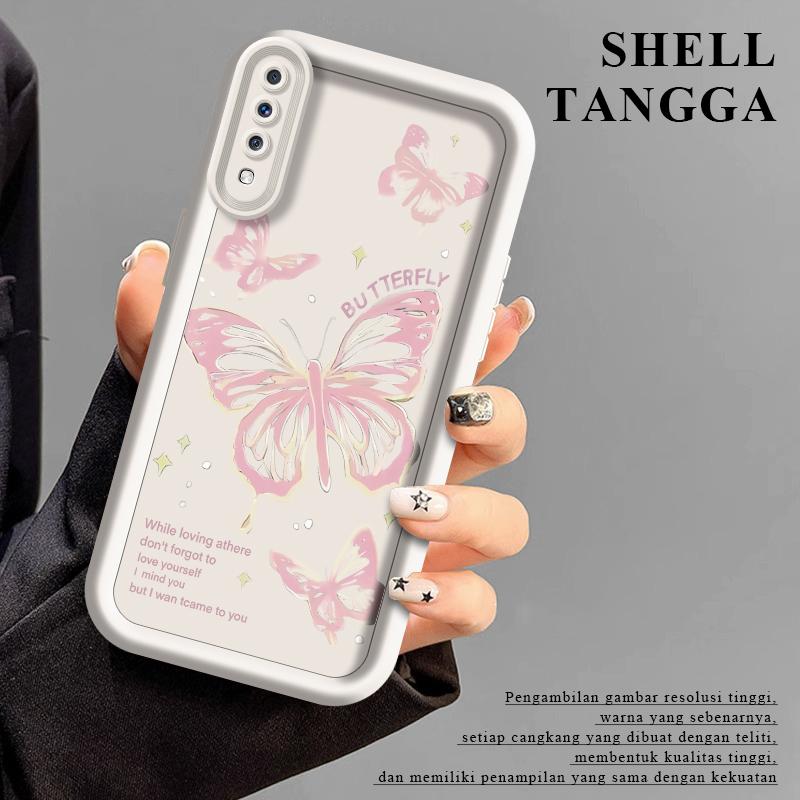 casing hp softcase butterfly simple for SAMSUNG A70 1
