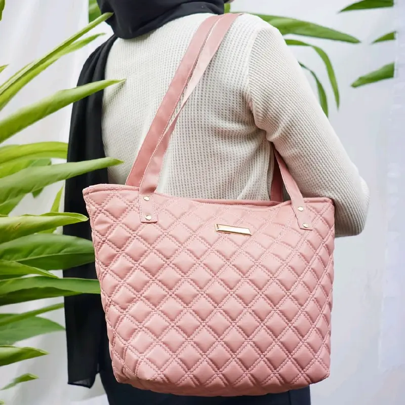 TOTEBAG TOTE BAG TAS WANITA KULIAH KANTOR KULIT SINTETIS KEKINIAN CANTIK LUCU -  TOTEBAG REYNA - 7