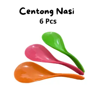 centong nasi 6 Pcs tebal anti lengket Plastik Makan Buah Sendok