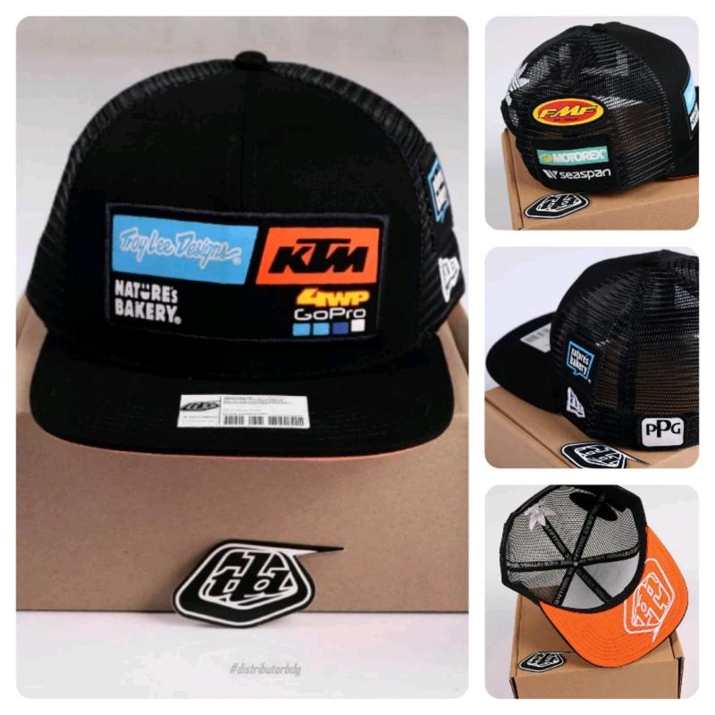 TOPI PRIA TOPI SNAPBACK TOPI KTM TOPI MOTOR CROSS TLD KTM TEAM (BLACK) TOPI PROTAPER TOPI 100% TOPI FOX Trucker 0