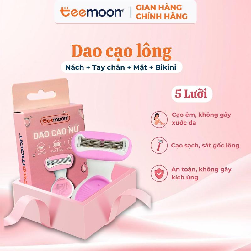 che tên Bộ Dao Cạo Nữ Bikini Teemoon 5 Lưỡi Chứa Lô Hội Và Vitamin E