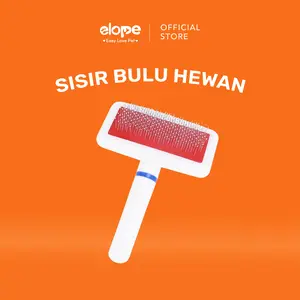 ELOPE SISIR SIKAT PLASTIK GROOMING BULU ANTI RONTOK KUCING ANJING HEWAN
