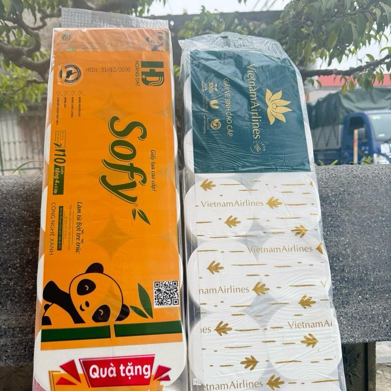  Giấy vệ sinh Việt Nam  Sofy loại 1 bịch 12 cuộn hàng đẹp tặng kèm 1 giấy ăn 