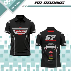 Jersey Racing Kerah Polo Full Printing Uniseks Sport Bahan Dryfit Adem Lembut Model BKH 001