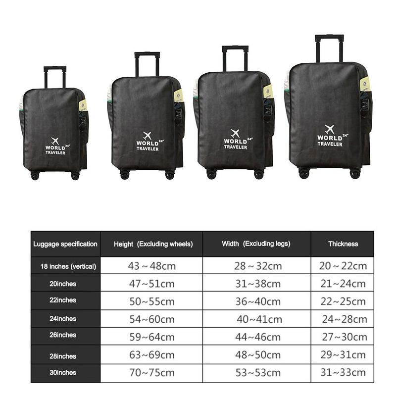 Bọc Vali Du Lịch, Hàng Mới Về, 20-30 Inch, Chống Bụi, Chống Mài Mòn, Bọc Bảo Vệ Vali Chống Thấm Nước, Thích Hợp Cho Vali, Bảo Vệ Hành Lý 2