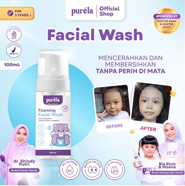 Purela Foaming Facial Wash 100gr | 3 in 1 Function Daily Cleansing | Sabun Cuci Muka Anak Tidak Perih Dimata Purela Foaming Facial Wash 100gr | 3 in 1 Function Daily Cleansing | Sabun Cuci Muka Anak Tidak Perih Dimata