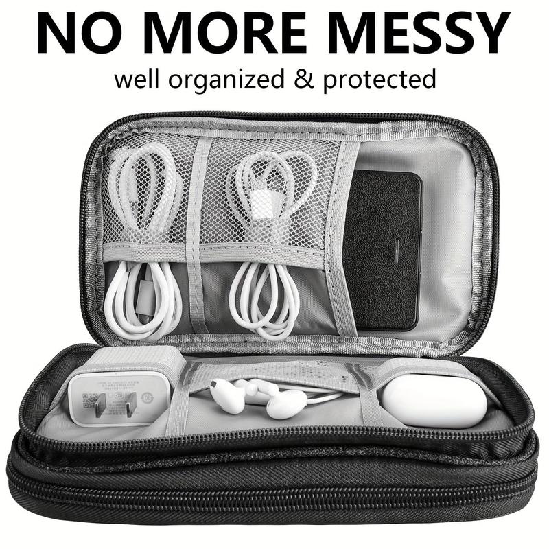 Product Introduction of Electronics Accessories Storage Bag, 1 Count Waterproof Cable Organizer, Travel Essentials Storage Bag, Portable Storage Bag for Home & Travel, Computer 6