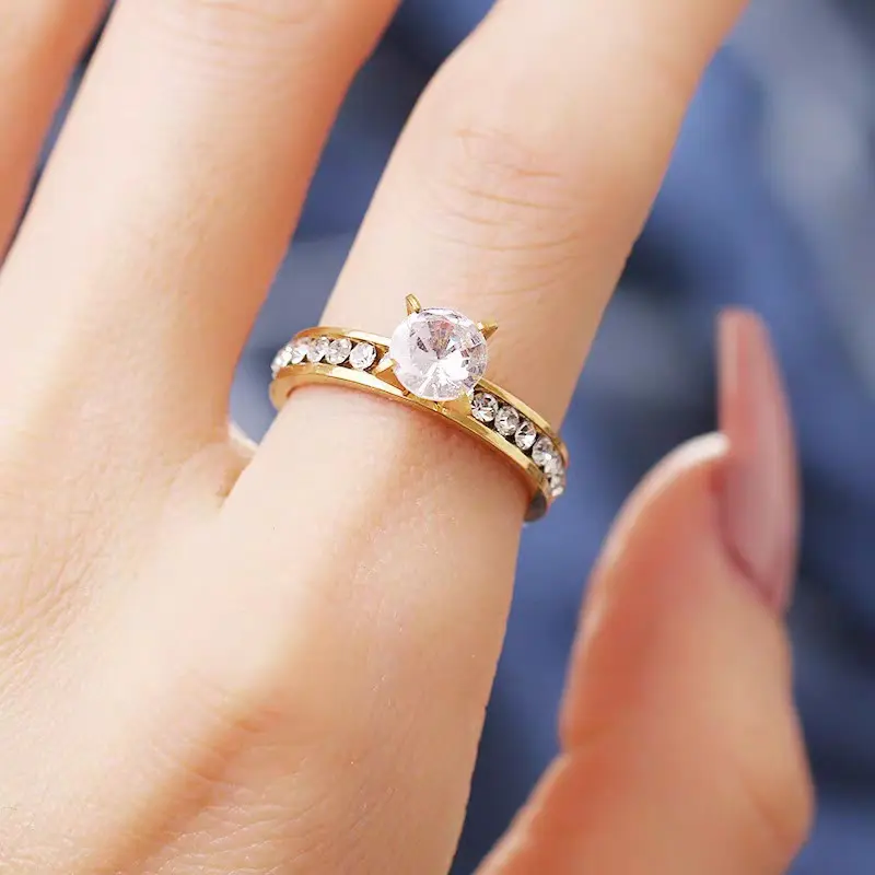 Set Cincin Titanium Model Terbaru Pria dan Wanita Aksesoris Fashion Mewah dan Elegan Anti Karat Anti Luntur Dan Tidak Mudah Pudar Hadiah Rings Silver 3