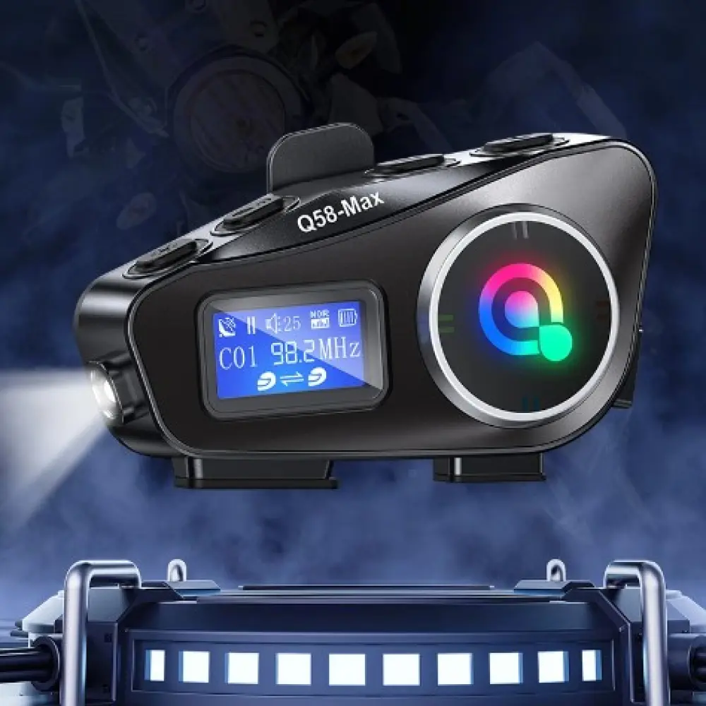 Intercom Q58max Helm Bluetooth Headset Helm Motor Sharing Musik Tahan Air