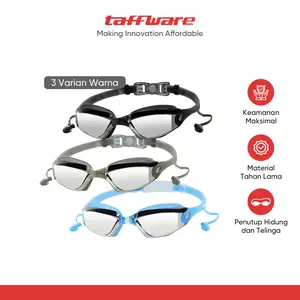 TaffSPORT Kacamata Renang dengan Penutup Telinga - A380
