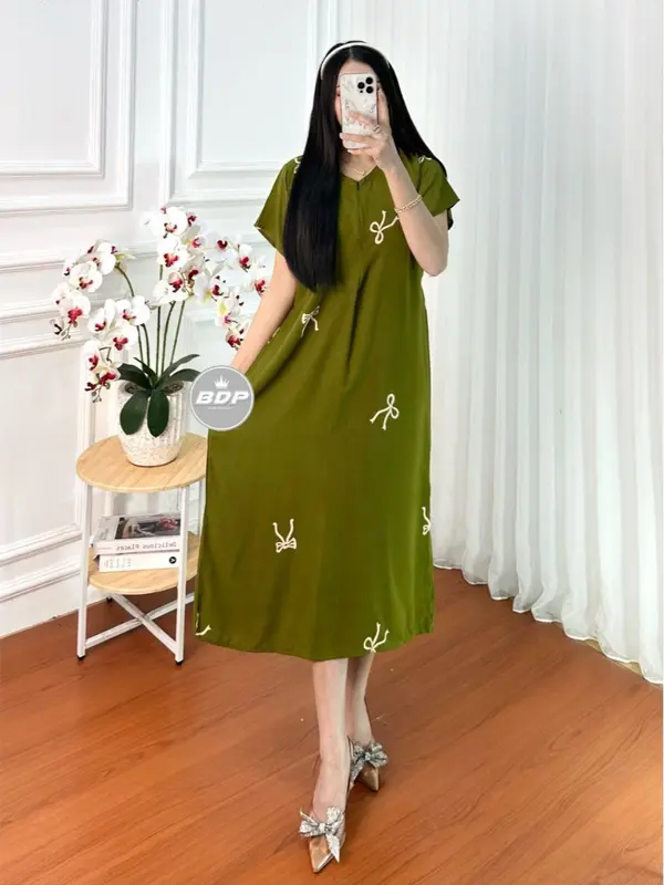 Daster Chibi 3/4 Daster Viral - Bahan Shantung Rayon Tebal Busui Bumil Wanita Motif 4