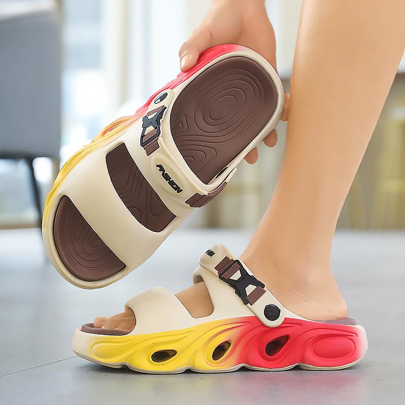 Product Introduction of Upgrade Your Comfort! Men's "Stepping on Poop" Outdoor Sandals: Summer Anti-Slip Two-Wear Sports Casual Thick-Soled Beach Slippers sandal men 20