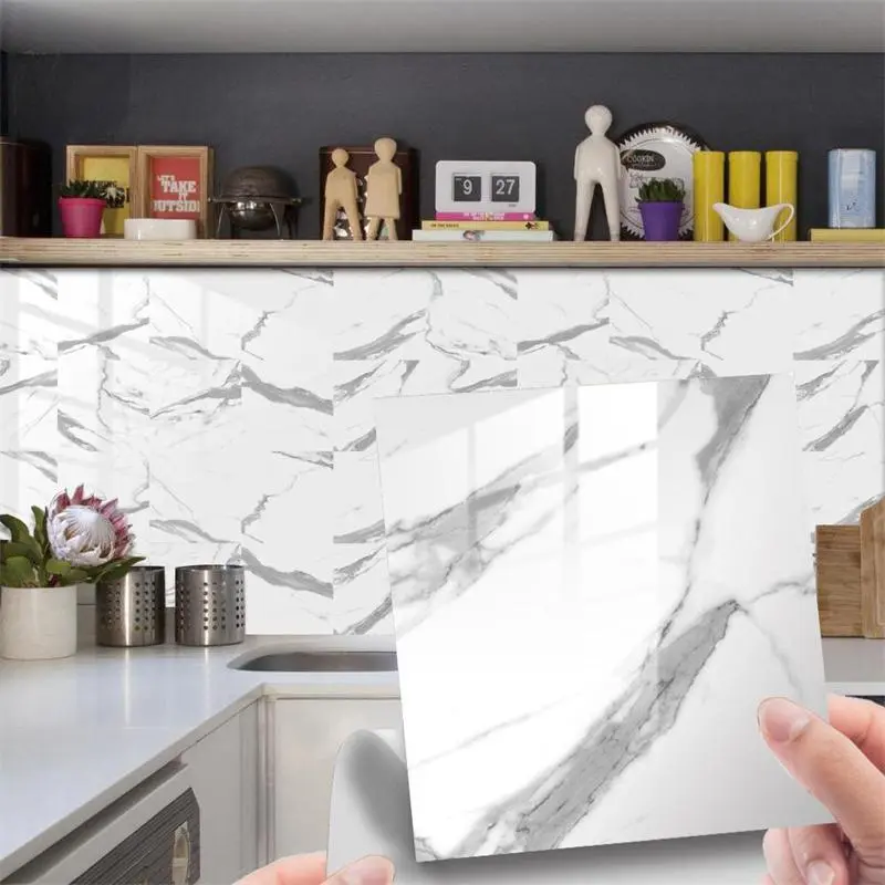 10 PCS Wallpaper Dinding Vinyl Marble 30x30 cm / Marbel Granit / Stiker Keramik 1