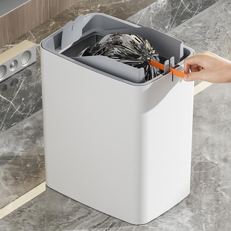 [ SG Stocks ] Automatic Sensor Trash Can, One-Click Packaging, Slim Edge, White, Rechargeable, DrawstringKitchen, Bathroom, Dining Room, Balcony, Small Area, Trash Bags, 7