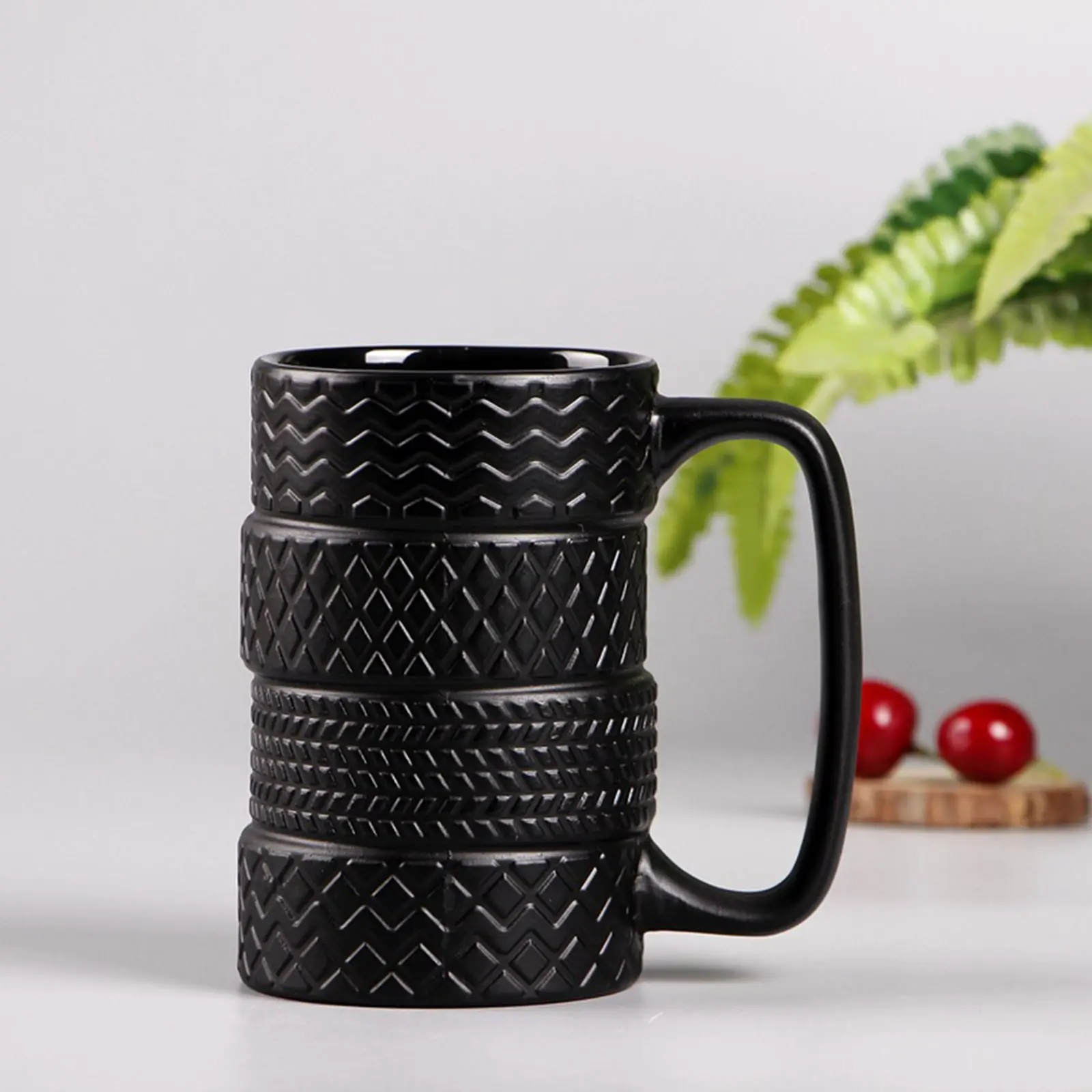 Tire Coffee Mug Birthday Gift Collections for Husband Beverage Cup with Handle Unique Funny Ceramic Tea Cup 450ml Drinking Cup