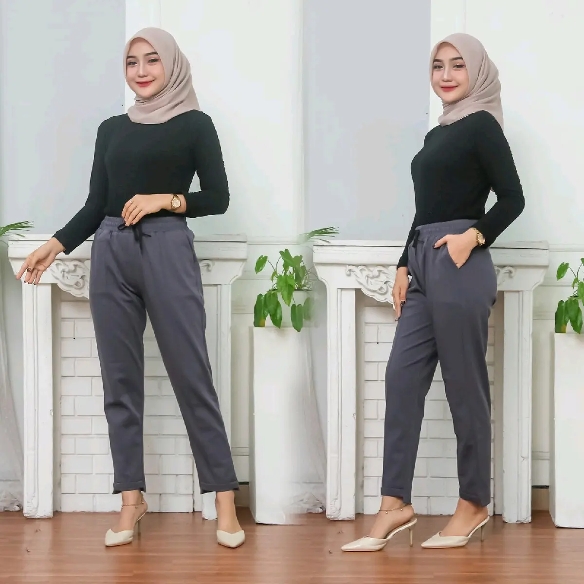 Celana Panjang Baggy Pants Wanita Bahan Paraguay ya kak di jamin tebal