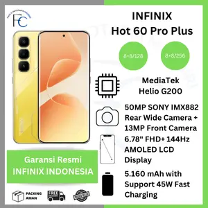 Infinix Hot 60 Pro Plus 8+8/128GB 256GB 50MP SONY IMX882 Garansi Resmi Original Infinix 100%