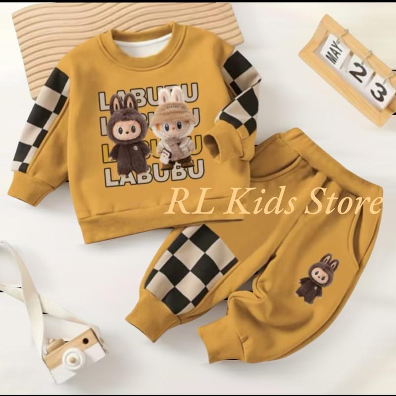 setelan baju suiter anak permpuan laki- laki dan perempuan/setelan joger anak uisa 1-4 tahun Laki-Laki Anak-Anak 2