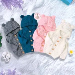 Jaket Rajut Baby Perempuan/Laki- Laki Usia 0- 12 Bulan Bayi