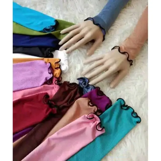Handsock Curly 1 Layer Manset Tangan Tali Hitam