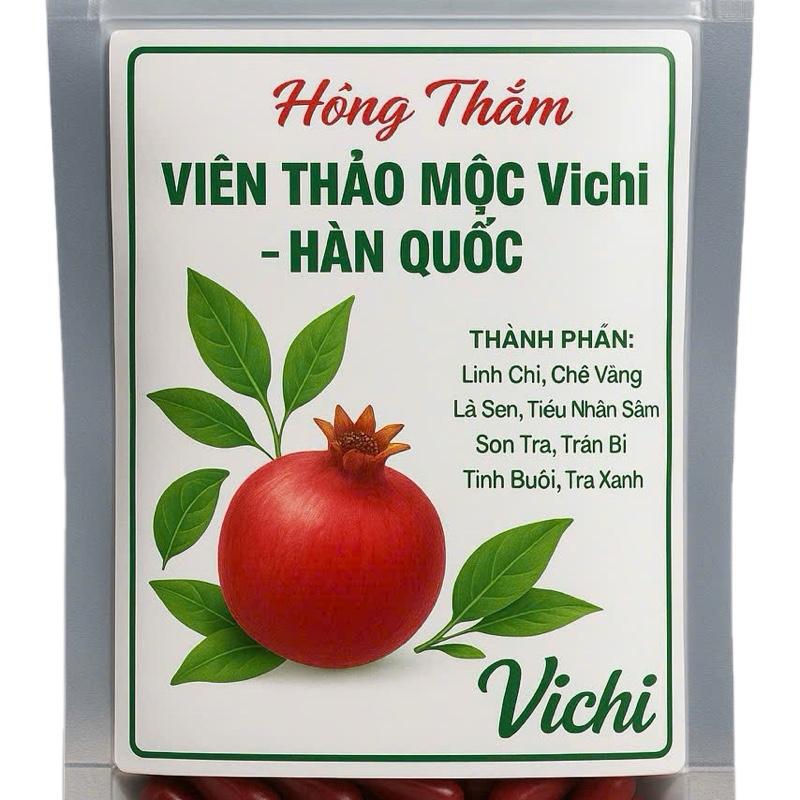 Viên uống  thảo mộc trai cây lựu đỏ , hổ trợ chăm sóc da , chăm sóc sắc đẹp