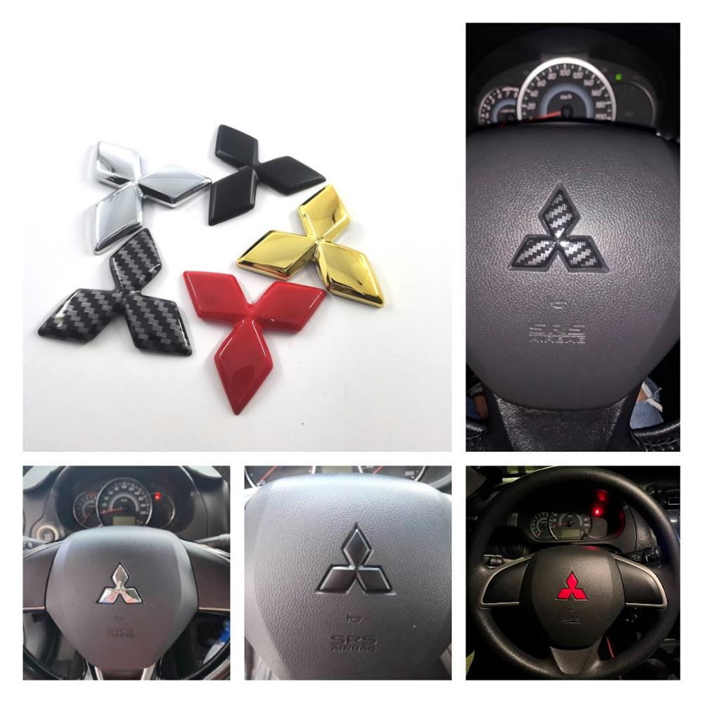 Emblem Mitsubishi 3 Berlian Cover Logo Stir Mobil 46x40mm Bahan ABS Mudah Dipasang Tanpa Lepas Logo Asli Tampilan 3D Elegan Cocok untuk Mitsubishi Xpander/Pajero/Outlander