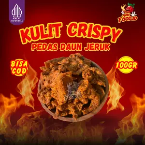 Kulit Ayam Crispy Pedas Daun Jeruk Bumbu Melimpah 100Gram