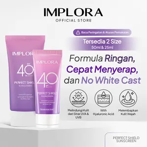 Implora Perfect Shield Sunscreen SPF 40 PA++++ | Sunblock Wajah | Hyaluronic Acid Extract | Sunscreen Melembapkan