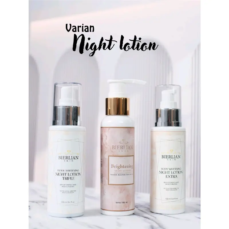 NIGHT LOTION WHITENING BIERLIAN SKINCARE-mencerahkan, melembabkan,memutihkan,menutrisi,stretchmarks 0