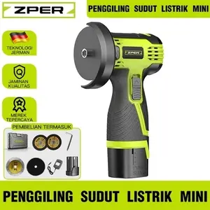 ZPER Penggiling Sudut Tanpa Kabel mesin pengamplasan Mesin penggiling baterai lithium Penggiling ZP043 Logam aut titanium super kips baut titanium gembok cakram depan grinda